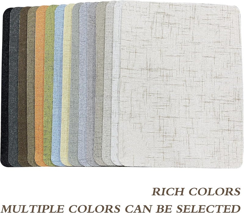 KING MOUNTAIN Fine Linen Repair Patches, Self-Adhesive Fabric Patches, 8x11 inch 2 PCS, Multi Color, for Sofa (Black, 8" x 11" - 2PCS) - Image 3